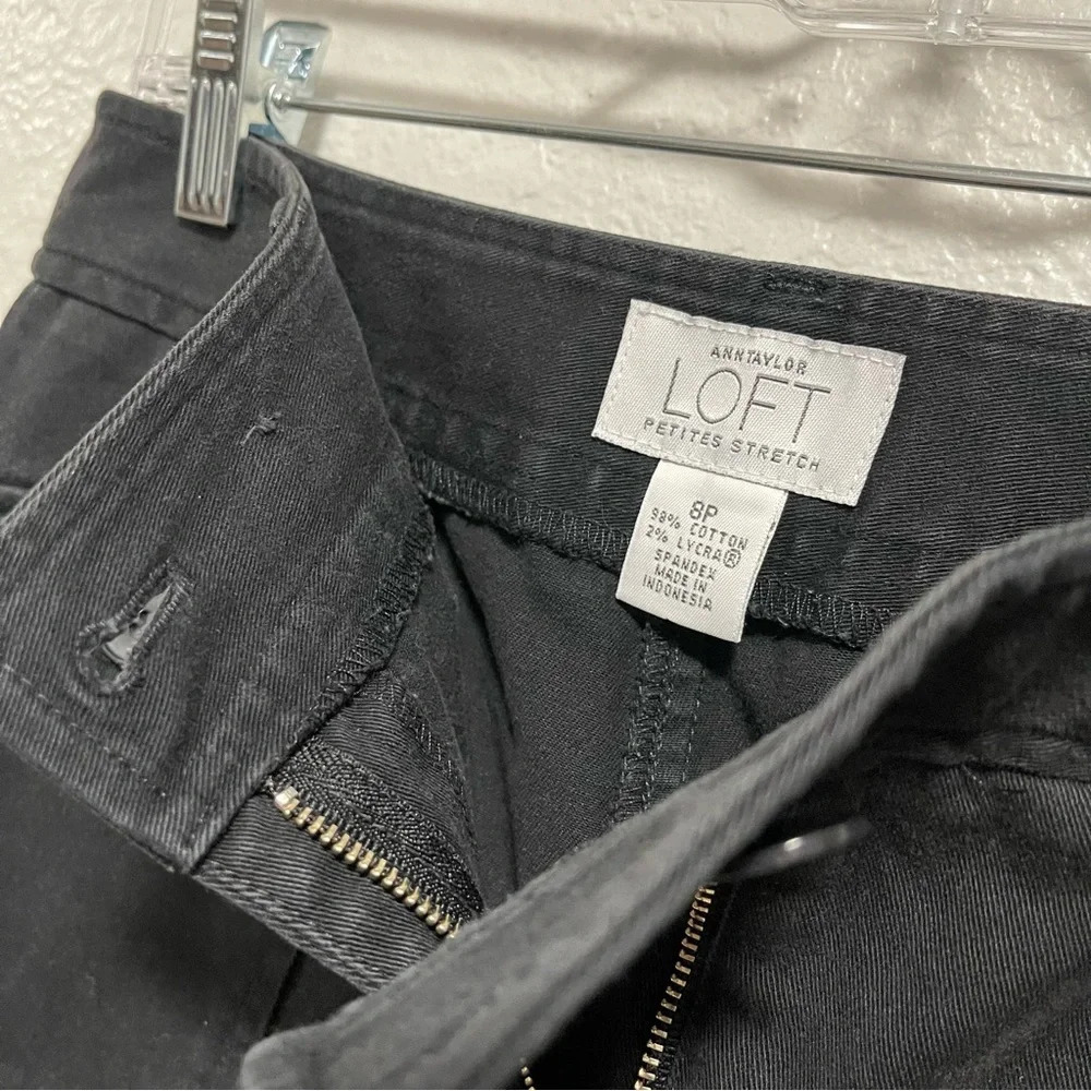 Ann Taylor Loft Petites Stretch Black Cropped Pants Size 8p - Picture 5 of 6